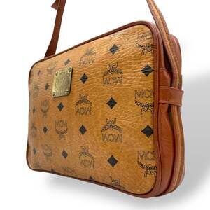 MCM Vintage Visetos Shoulder Bag/Camera Bag, Brown, Women's, Size 88